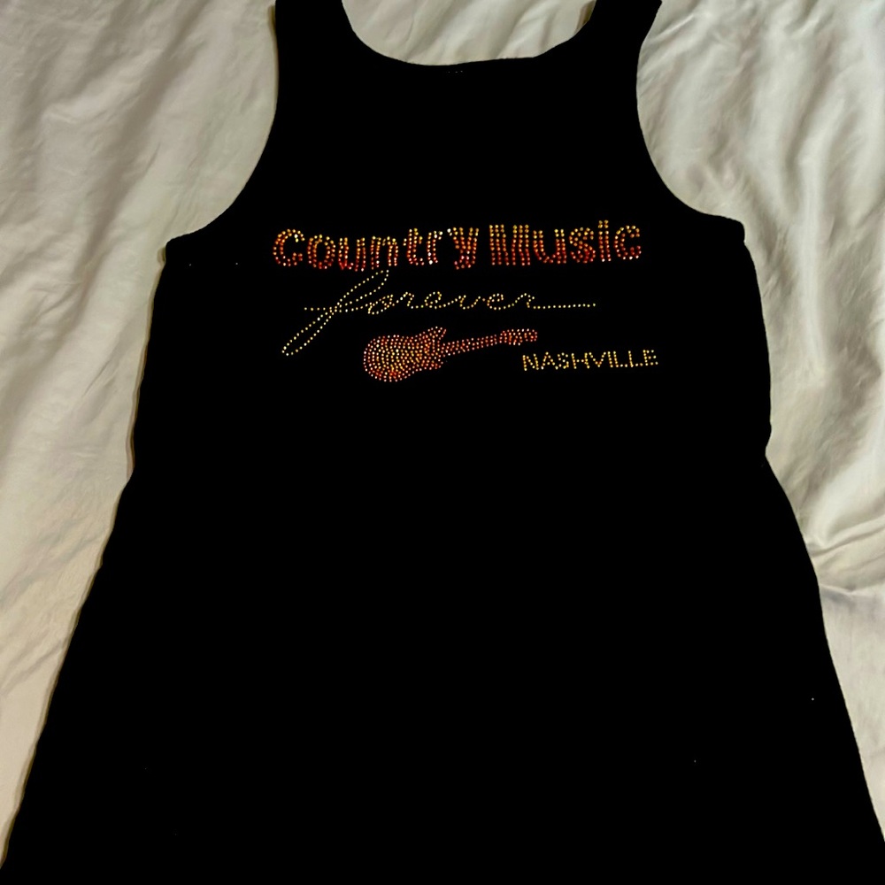 Black Nashville Tank Top, Large